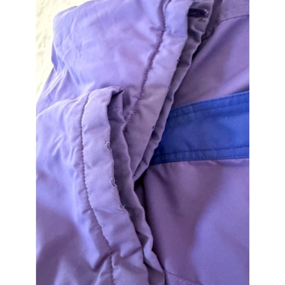 L.L.Bean Kids Hooded One-Piece Snowsuit Purple Blue 3T - Picture 7 of 9